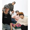 Hanlu Men's Wear pure cotton basic letter printed T-shirts for both men and women, new summer loose round-neck T-shirts for couples details Picture